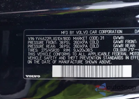 2016 Volvo Xc90 T6 Inscription from USA, damaged, VIN YV4A22PLXG1041800